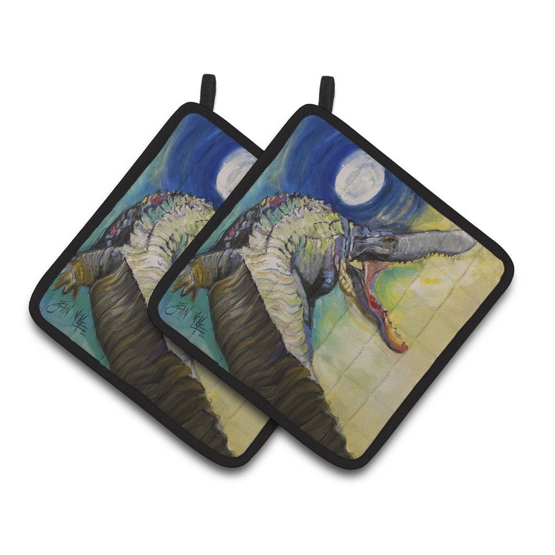 Alligator Pot Holders - Set of 2 Decorative Kitchen Helpers | Made in the USA JMK1207PTHD