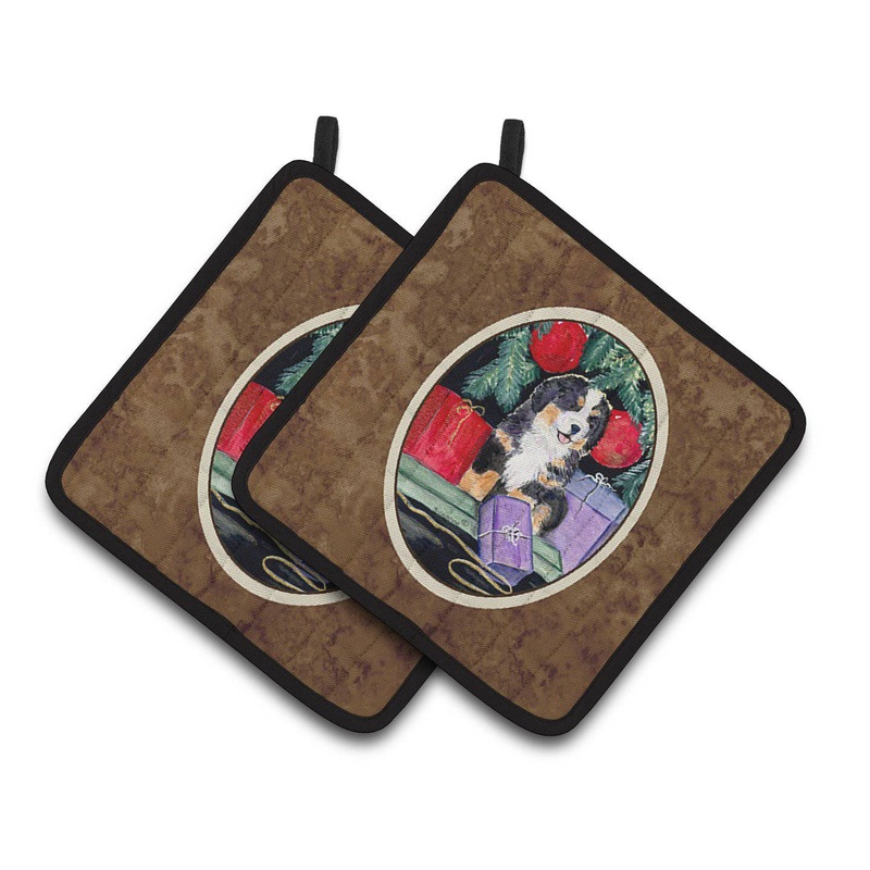 Bernese Mountain Dog Pot Holders - Set of 2 Decorative Kitchen Helpers | Made in the USA SS8583PTHD