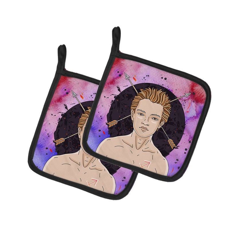 Sagittarius Zodiac Sign Pot Holders - Set of 2 - Heat-Resistant Kitchen Essentials BB7325PTHD