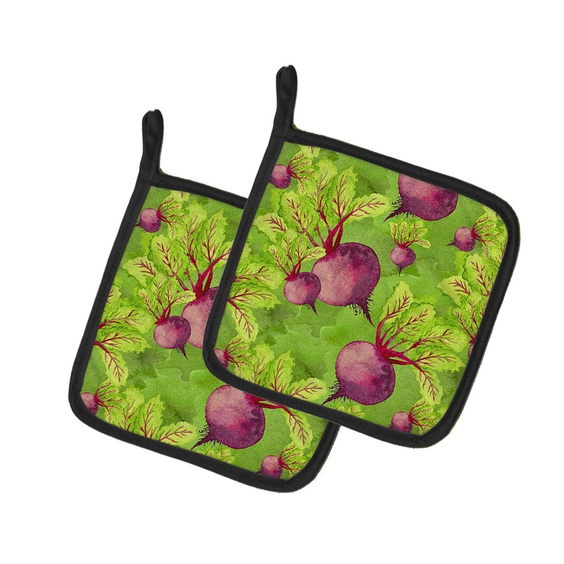 Watercolor Raddishes Pot Holders - Set of 2 - Heat-Resistant Kitchen Essentials BB7574PTHD