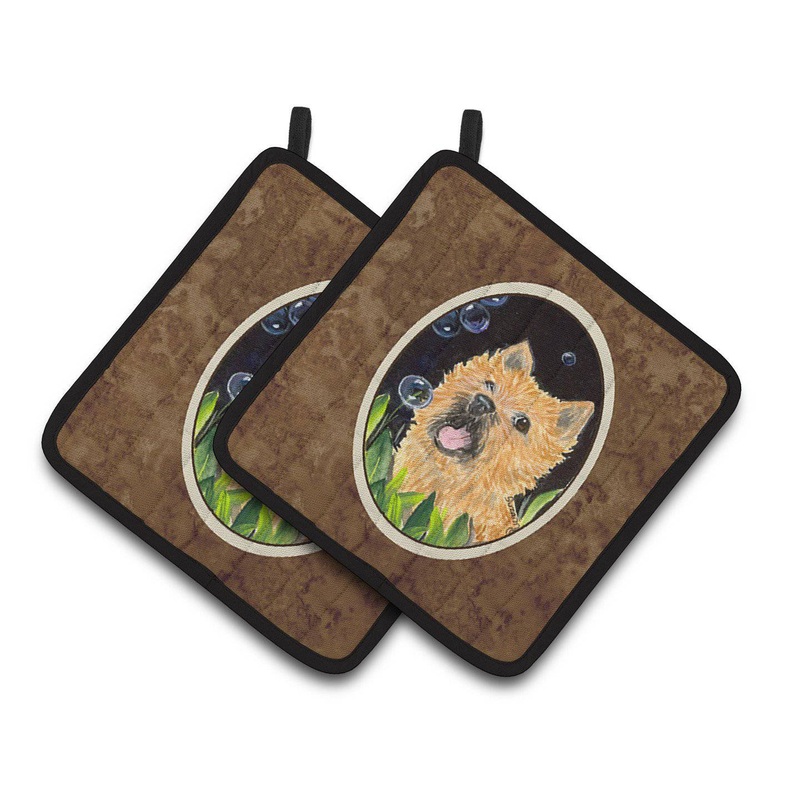 Cairn Terrier Pot Holders - Set of 2 Decorative Kitchen Helpers | Made in the USA SS8928PTHD