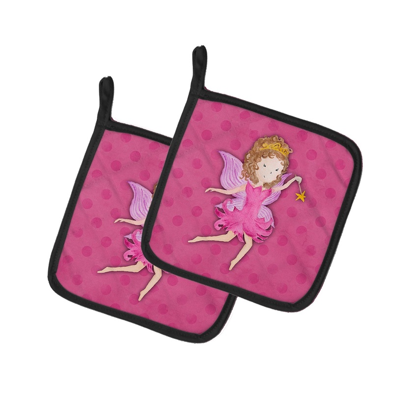 Fairy Princess Watercolor Pot Holders - Set of 2 - Heat-Resistant Kitchen Essentials BB7406PTHD