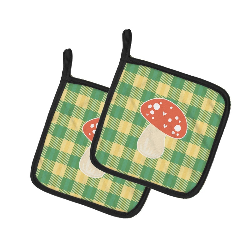 Mushroom Pot Holders - Set of 2 - Heat-Resistant Kitchen Essentials BB6938PTHD