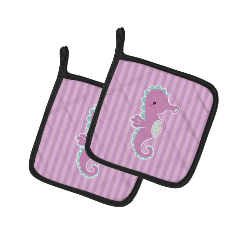 Seahorse Pot Holders - Set of 2 - Heat-Resistant Kitchen Essentials BB7119PTHD