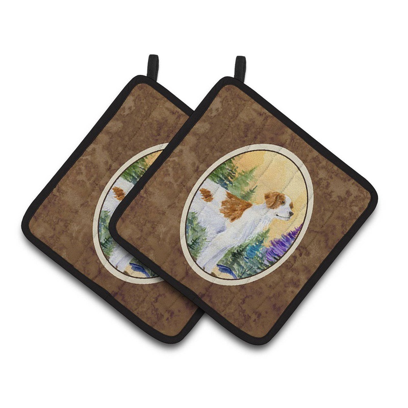 Setter Pot Holders - Set of 2 Decorative Kitchen Helpers | Made in the USA SS8146PTHD
