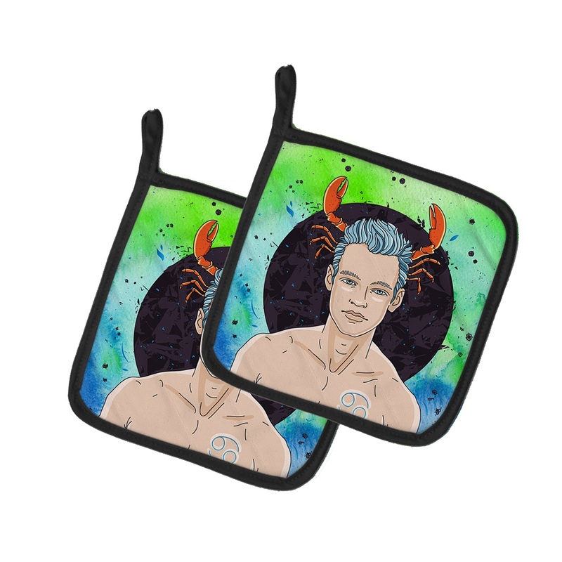 Cancer Zodiac Sign Pot Holders - Set of 2 - Heat-Resistant Kitchen Essentials BB7320PTHD