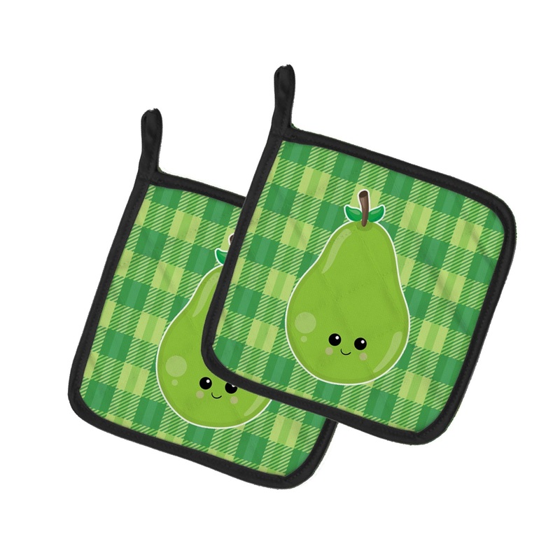 Pear Face Pot Holders - Set of 2 - Heat-Resistant Kitchen Essentials BB6986PTHD