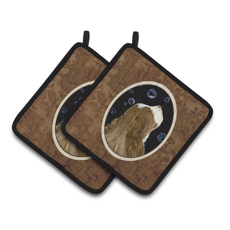 Springer Spaniel Pot Holders - Set of 2 Decorative Kitchen Helpers | Made in the USA SS8941PTHD