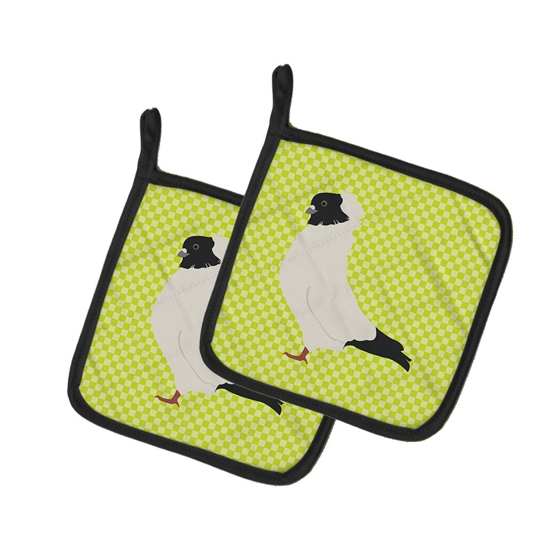 Nun Pigeon Green Pot Holders - Set of 2 - Heat-Resistant Kitchen Essentials BB7778PTHD