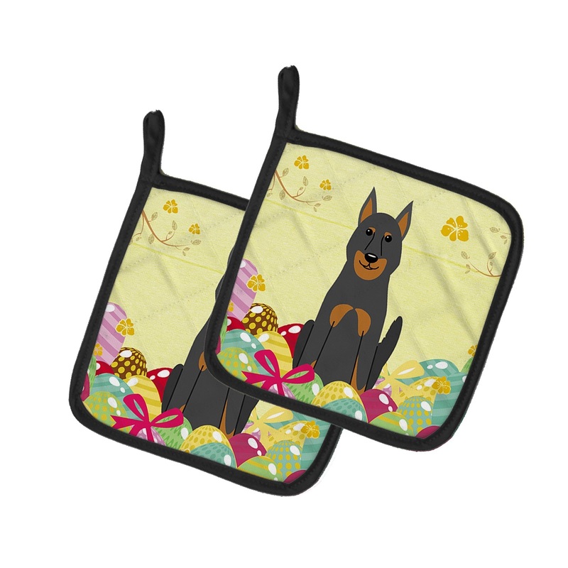 Easter Eggs Beauce Shepherd Dog Pot Holders - Set of 2 - Heat-Resistant Kitchen Essentials BB6080PTHD