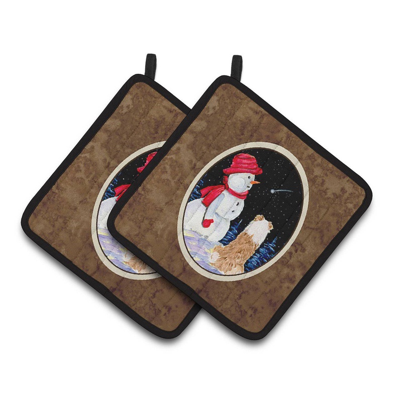 Australian Shepherd Pot Holders - Set of 2 Decorative Kitchen Helpers | Made in the USA SS8573PTHD