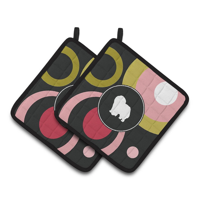 Chow Chow Pot Holders - Set of 2 Decorative Kitchen Helpers | Made in the USA KJ1125PTHD
