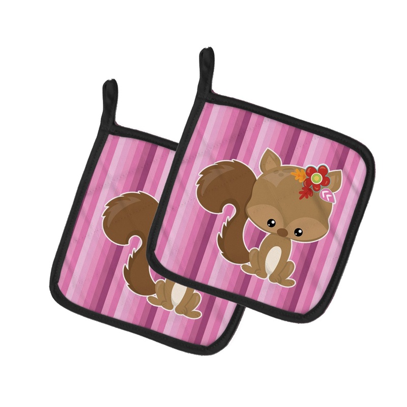 Squirrel Pot Holders - Set of 2 - Heat-Resistant Kitchen Essentials BB6793PTHD
