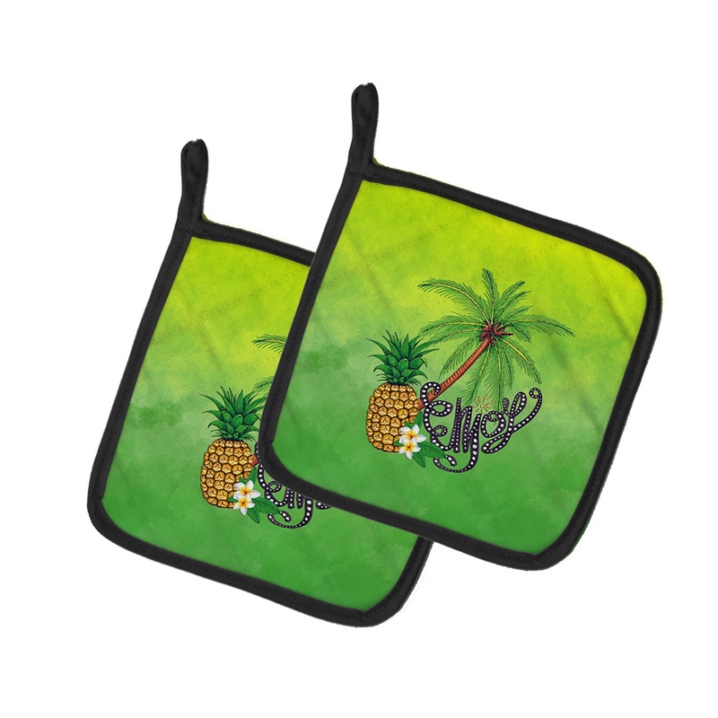 Summer Enjoy Pot Holders - Set of 2 - Heat-Resistant Kitchen Essentials BB7456PTHD