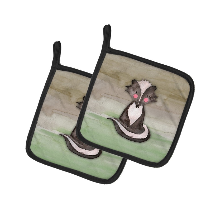 Badger Watercolor Pot Holders - Set of 2 - Heat-Resistant Kitchen Essentials BB7440PTHD