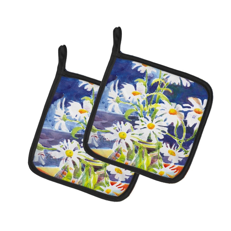 Daisy Pot Holders - Set of 2 Decorative Kitchen Helpers | Made in the USA 6003PTHD