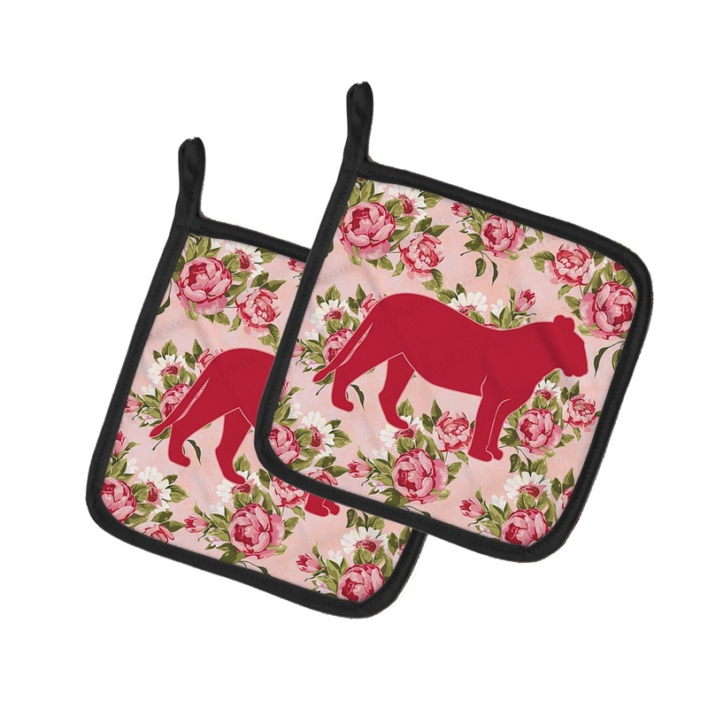 Tiger Shabby Chic Pink Roses - Set of 2 - Heat-Resistant Kitchen Essentials BB1010-RS-PK-PTHD