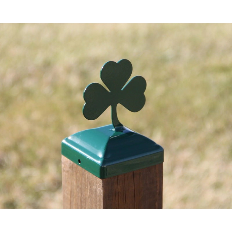 4x4 Lucky Shamrock Post Cap (Fits 3.5 x 3.5 Post Size)