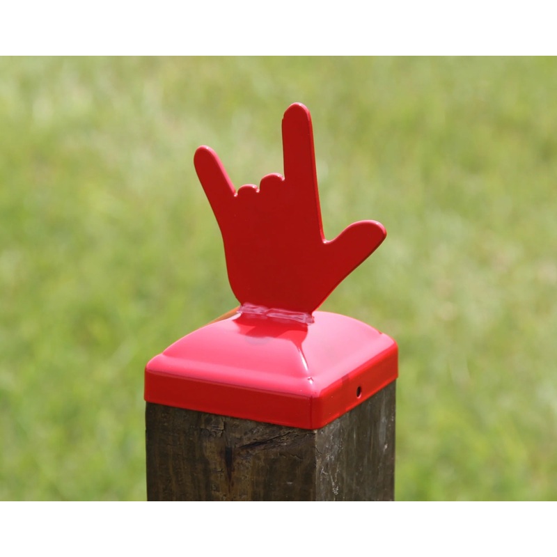 6X6 Love Hand Gesture Post Cap (5.5 x 5.5 Post Size)