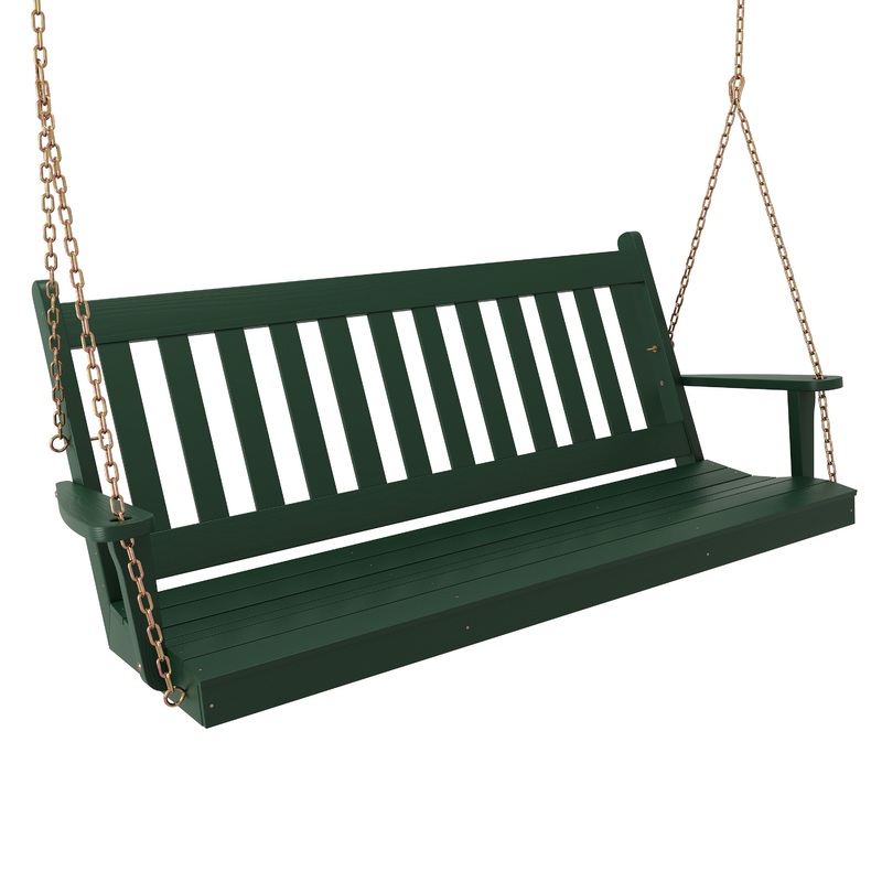 Keystone Amish Co. 4 Foot Franklin Porch Swing, Dark Green