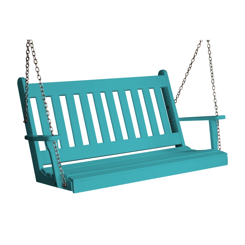 Keystone Amish Co. 5 Foot Franklin Poly Composite Porch Swing, Aruba