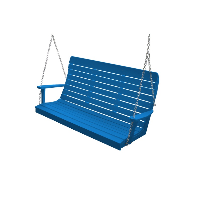 Keystone Amish Co. 5 Foot Salem Composite Poly Porch Swing, Blue