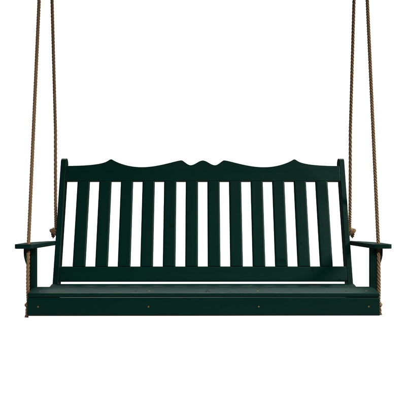 Keystone Amish Co. 5 Foot York Porch Swing, Dark Green