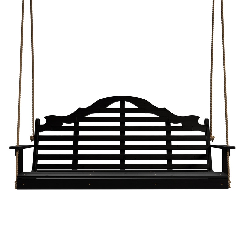 Keystone Amish Co. 6 Foot Milan Porch Swing, Black