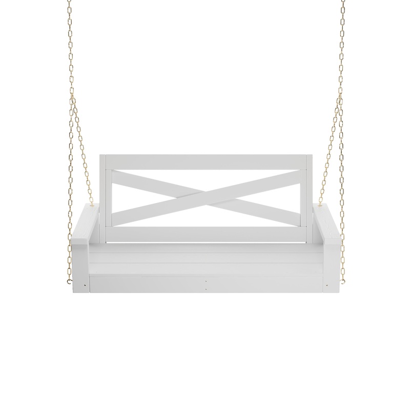 Porchgate Amish Heavy Duty 700 Lb 4-Foot Boardwalk Porch Swing - Pure White