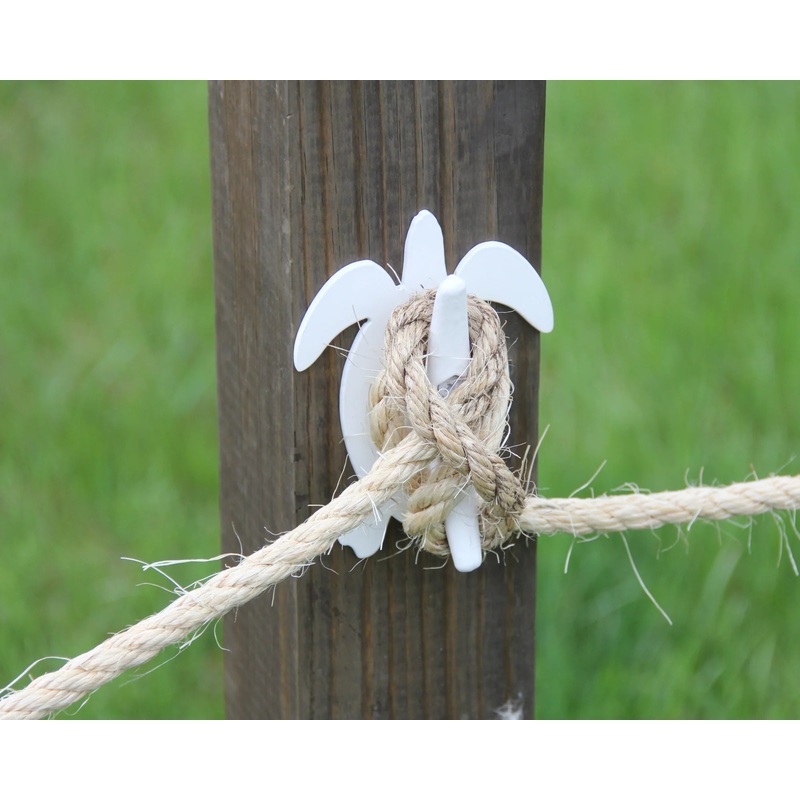 Turtle Nautical Rope Fence Bracket, Boat Tie-off Design