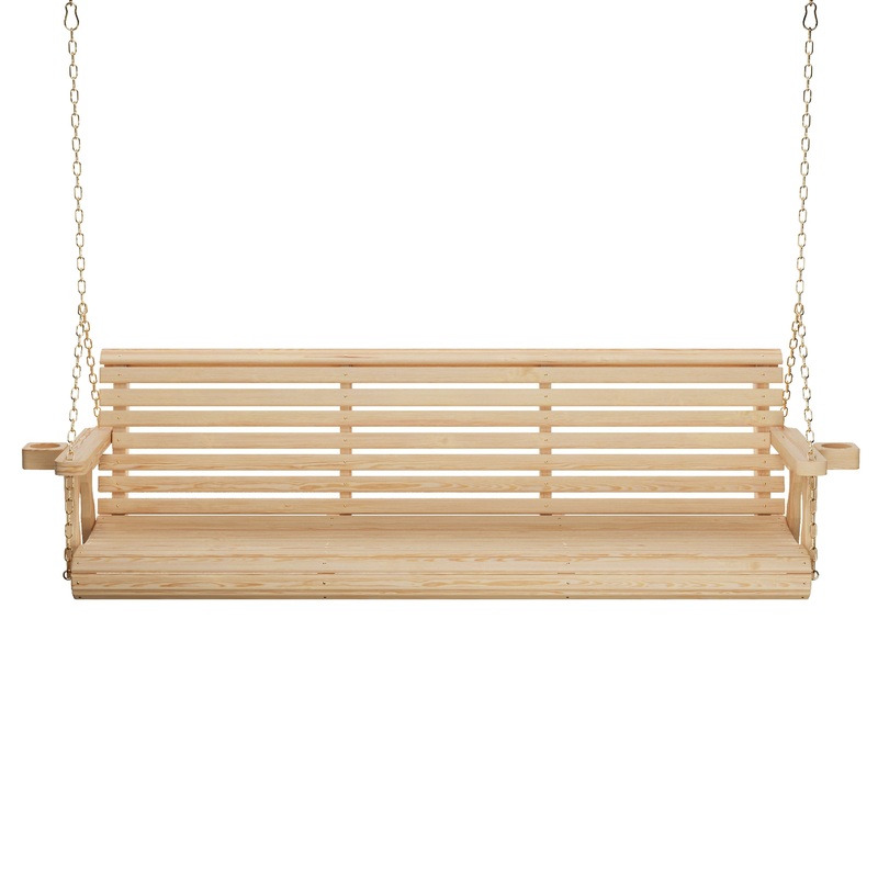 Amish Casual 6 Foot Unfinished Roll Back Porch Swing with Clearcoat