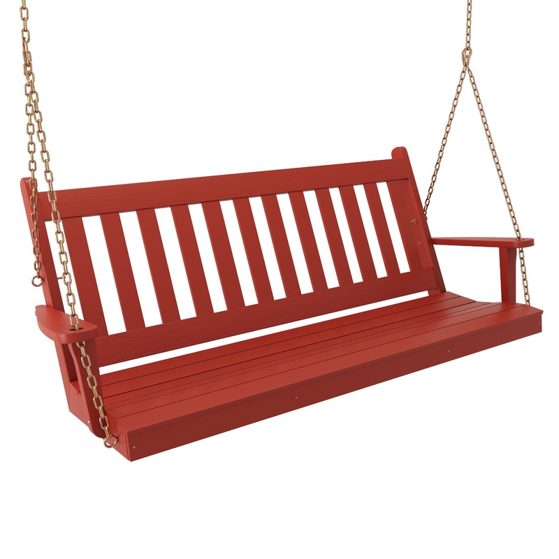 Keystone Amish Co. 4 Foot Franklin Porch Swing, Red
