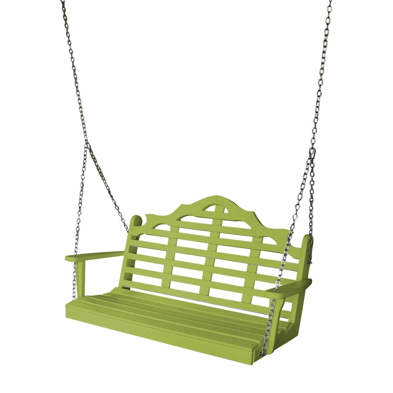 Keystone Amish Co. 4 Foot Milan Recycled Plastic Porch Swing, Tropical Lime
