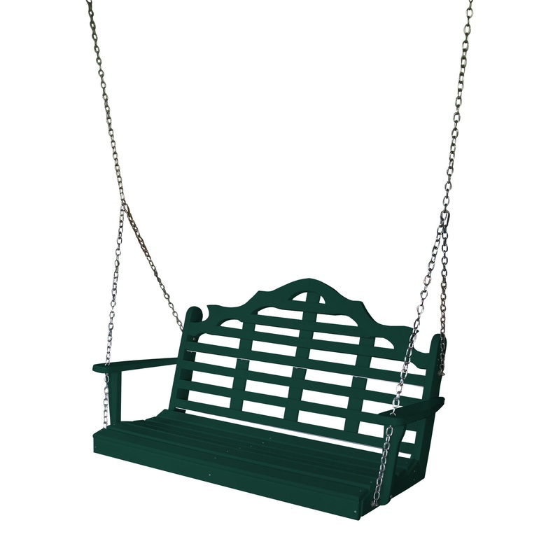 Keystone Amish Co. 4 Foot Milan Recycled Plastic Porch Swing, Turf Green
