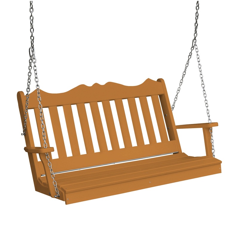 Keystone Amish Co. 4 Foot York Composite Porch Swing, Cedar