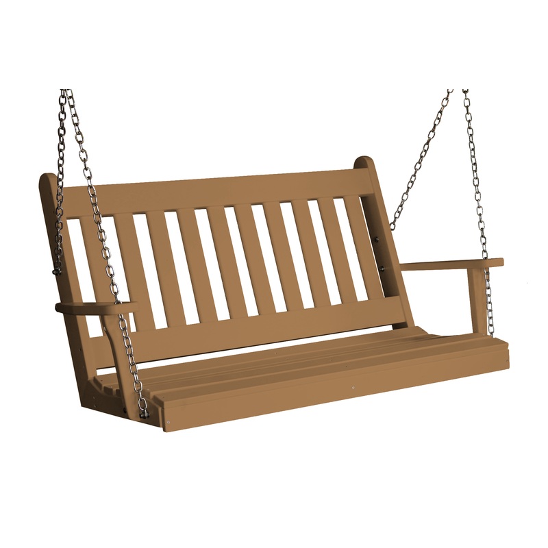 Keystone Amish Co. 5 Foot Franklin Poly Composite Porch Swing, Cedar