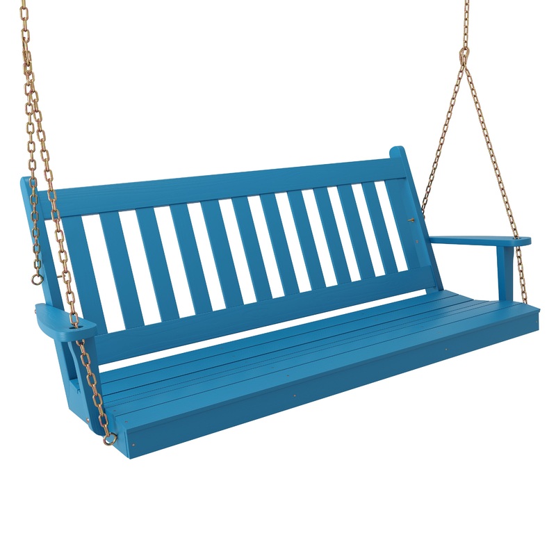 Keystone Amish Co. 5 Foot Franklin Porch Swing, Carribean Blue