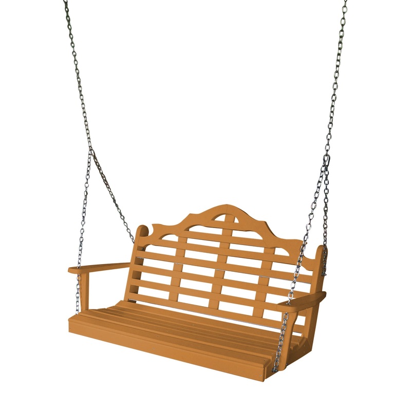 Keystone Amish Co. 5 Foot Milan Recycled Plastic Porch Swing, Cedar