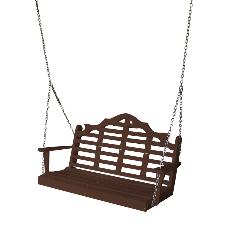 Keystone Amish Co. 5 Foot Milan Recycled Plastic Porch Swing, Tudor Brown