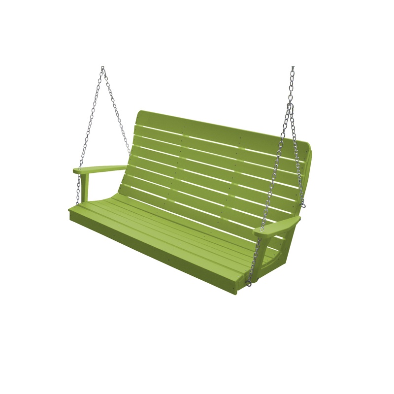 Keystone Amish Co. 5 Foot Salem Composite Poly Porch Swing, Tropical Lime