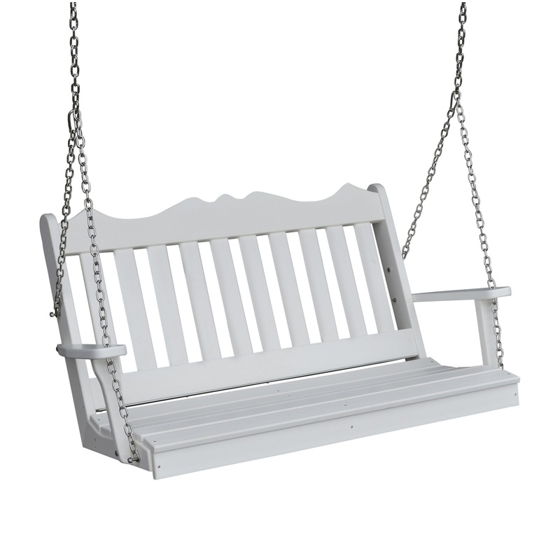 Keystone Amish Co. 5 Foot York Composite Porch Swing, Bright White