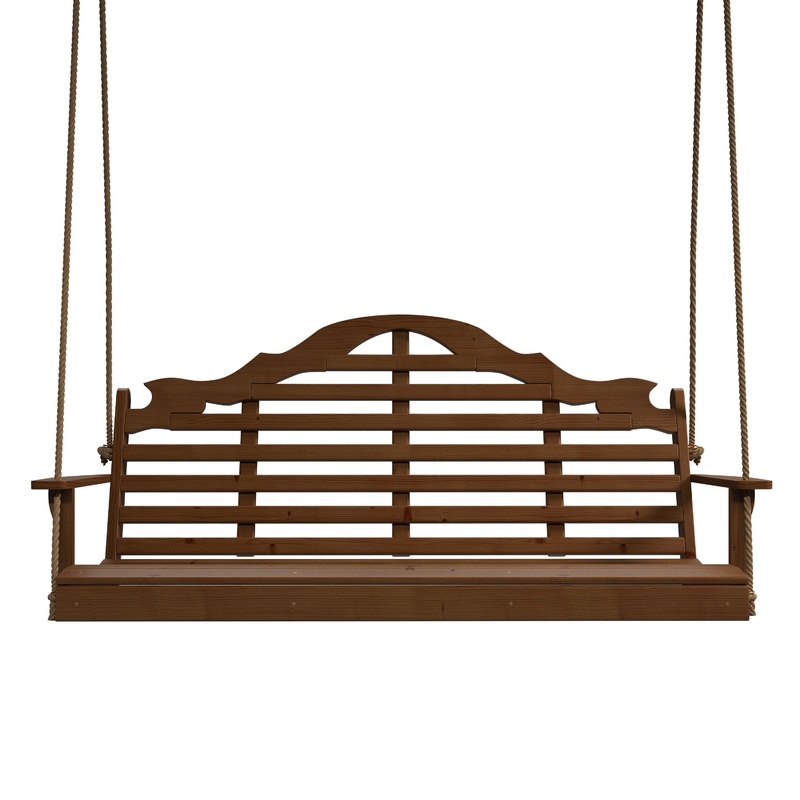 Keystone Amish Co. 6 Foot Milan Porch Swing, Mushroom Stain