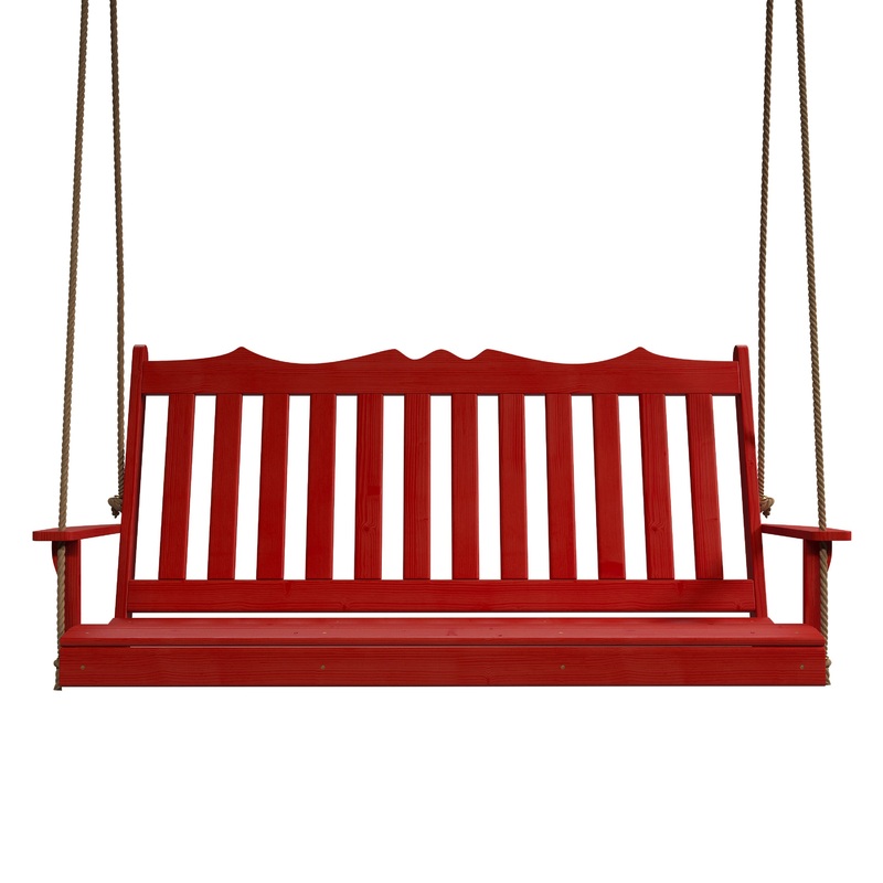 Keystone Amish Co. 6 Foot York Porch Swing, Red