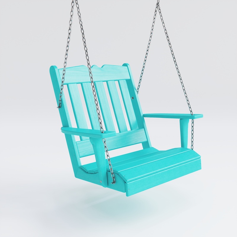 Keystone Amish Co. York Recycled Plastic Swing Chair, Aruba