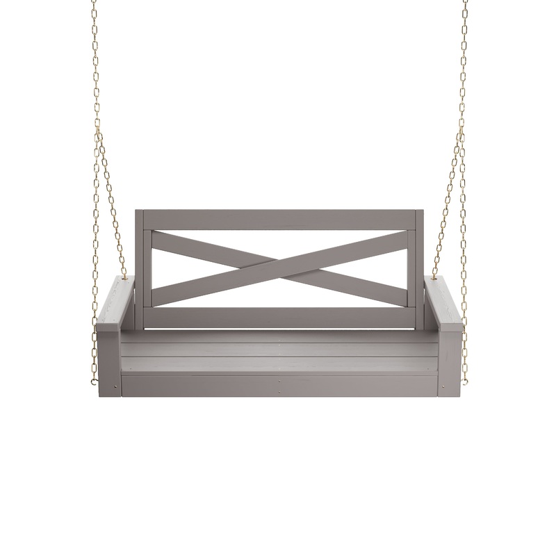 Porchgate Amish Heavy Duty 700 Lb 4-Foot Boardwalk Porch Swing - Dovetail Grey
