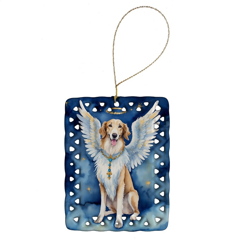 Borzoi My Angel Porcelain Ornament