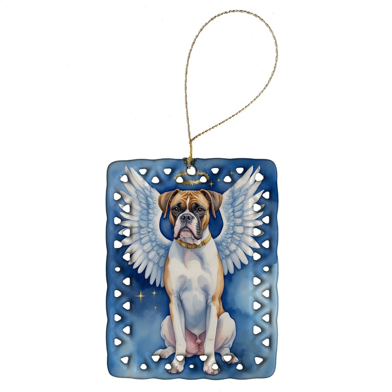 Boxer My Angel Porcelain Ornament
