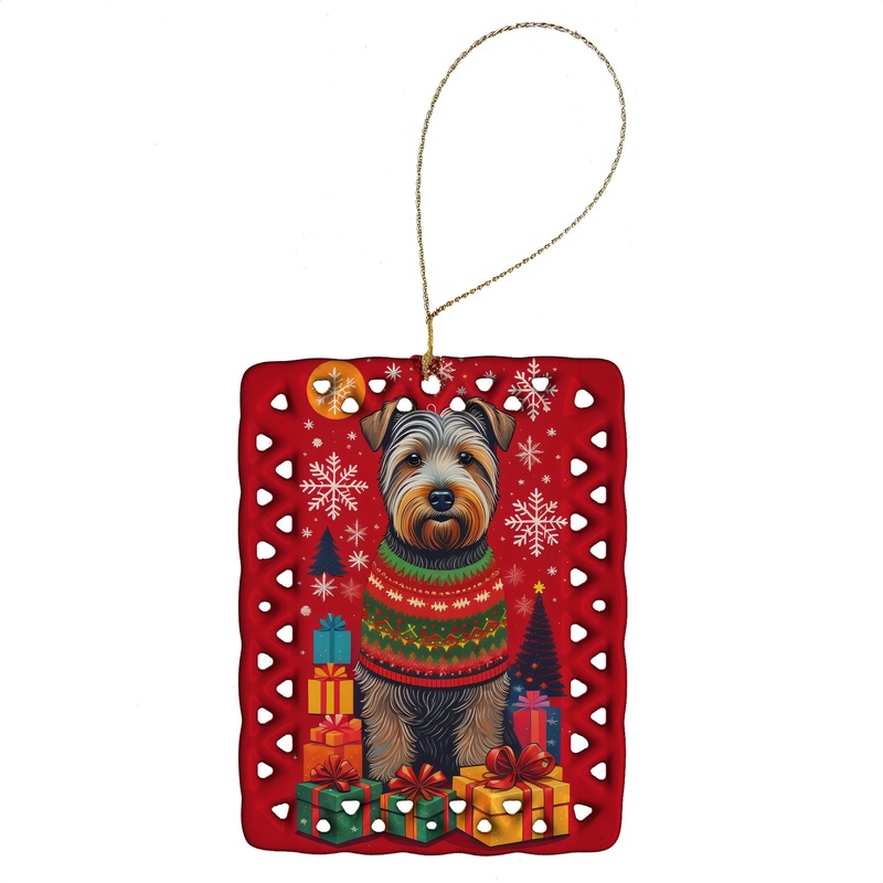 Glen of Imaal Terrier Holiday Christmas Porcelain Ornament