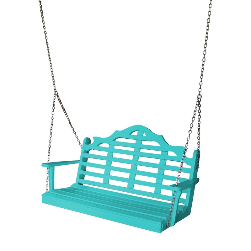 Keystone Amish Co. 4 Foot Milan Recycled Plastic Porch Swing, Aruba