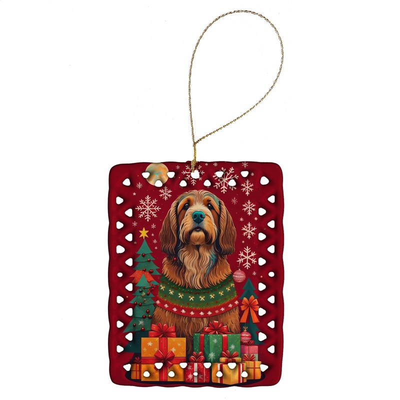 Otterhound Holiday Christmas Porcelain Ornament